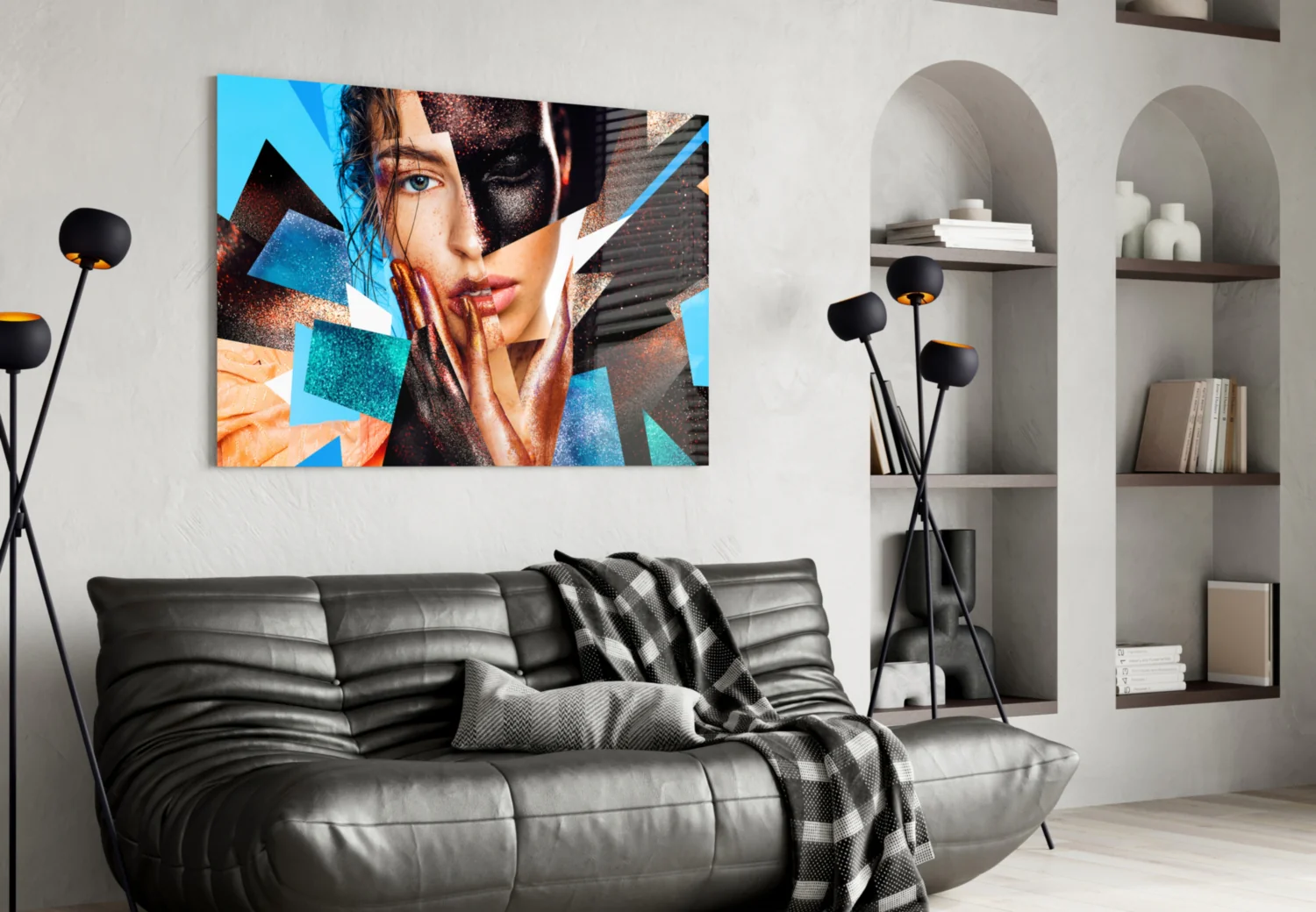 Effect Woman Glass Wall Art - Image 4