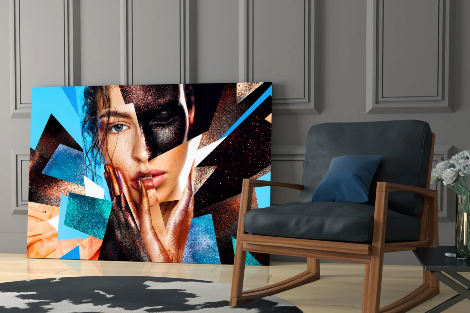 Effect Woman Glass Wall Art - Image 6