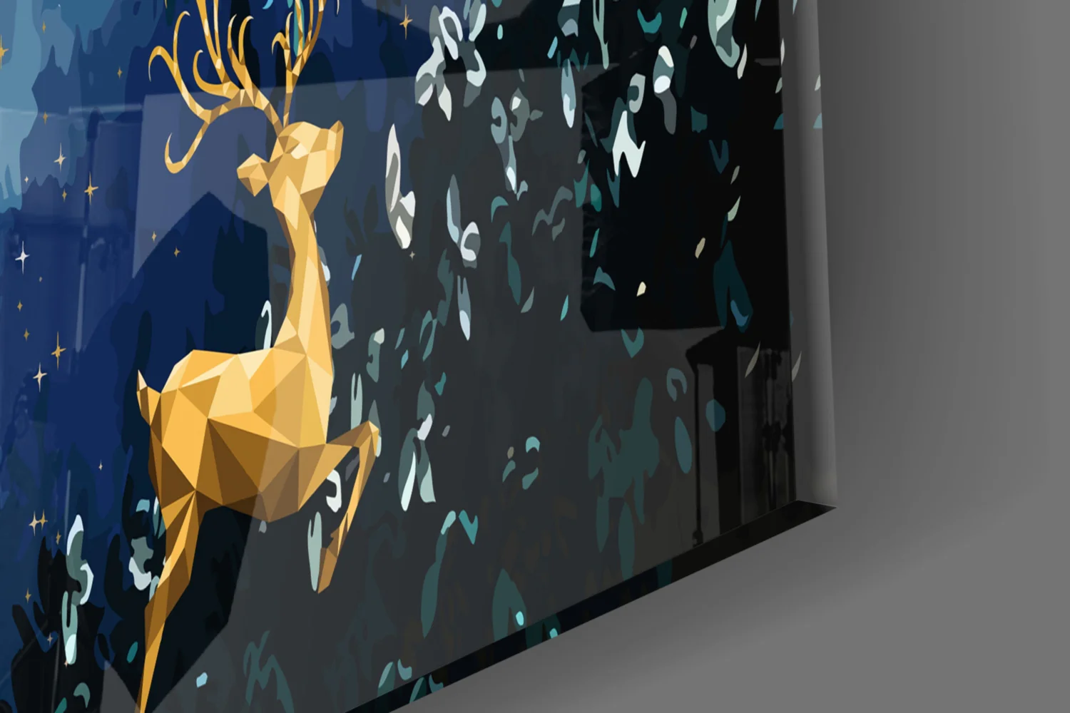 Golden Deers Glass Wall Art - Image 7