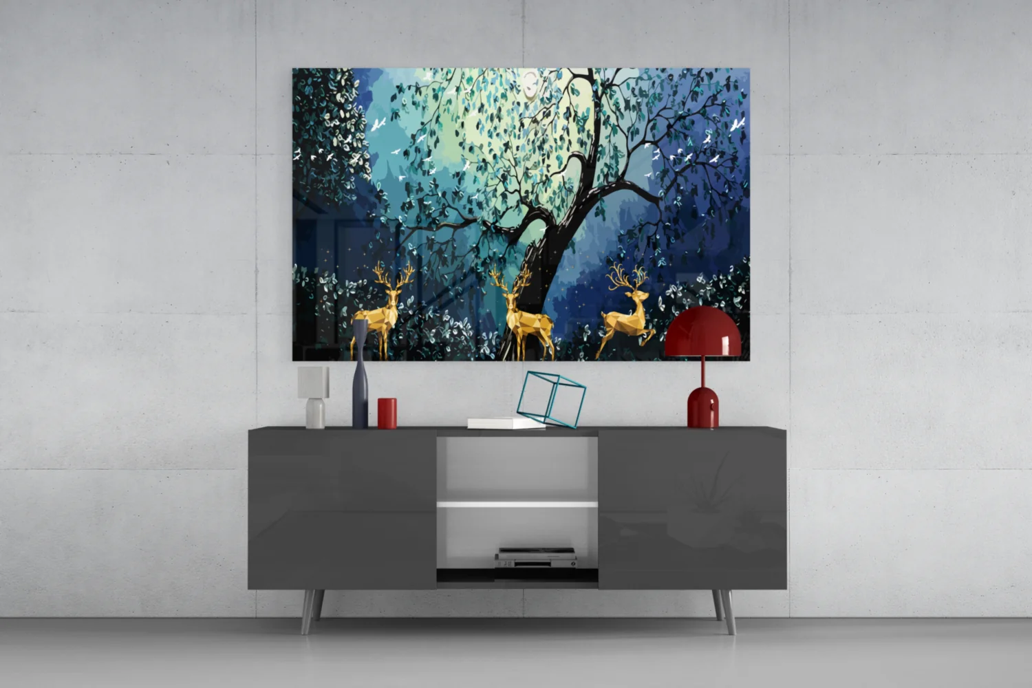 Golden Deers Glass Wall Art - Image 8