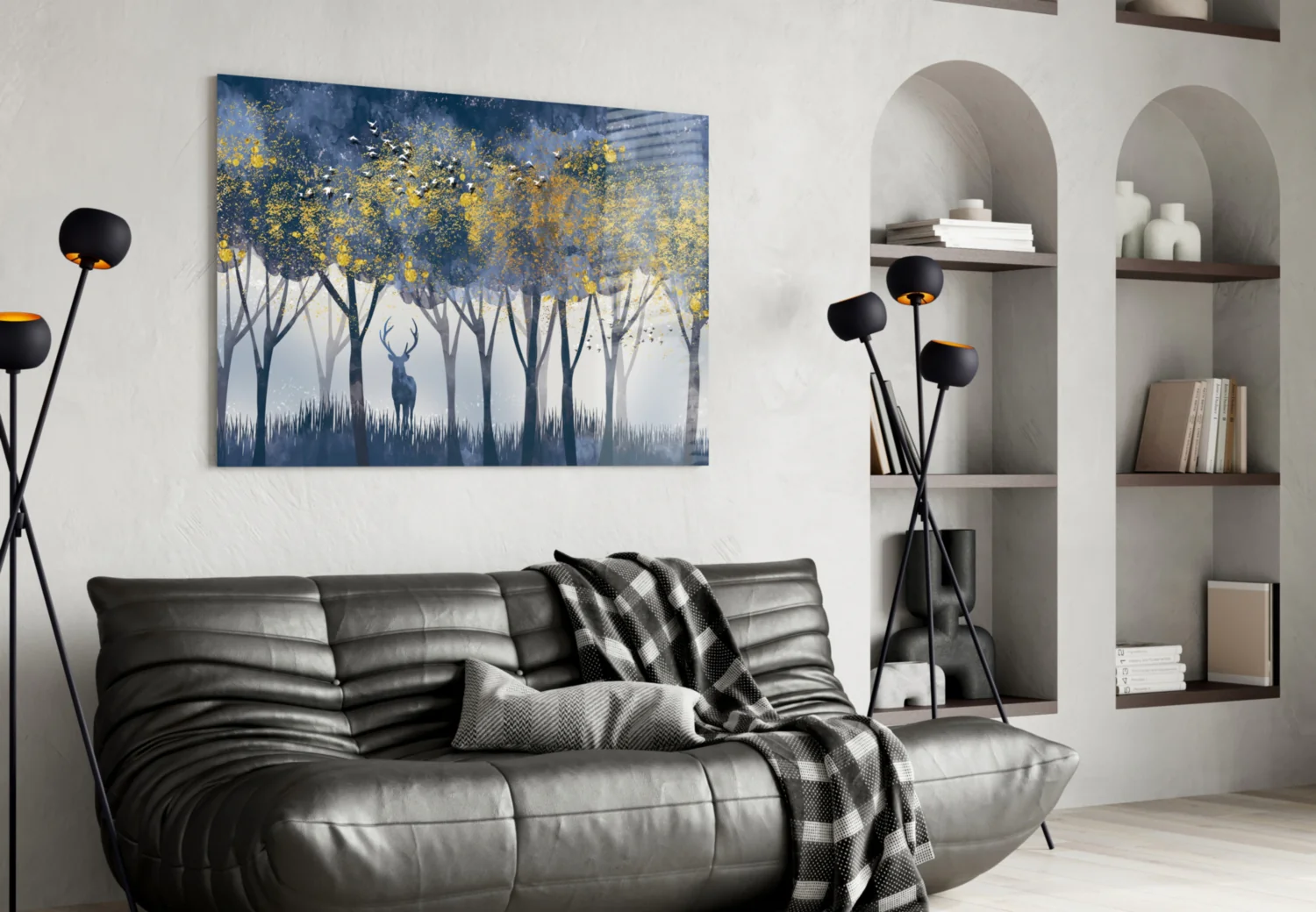 Lonely Deer Glass Wall Art - Image 4