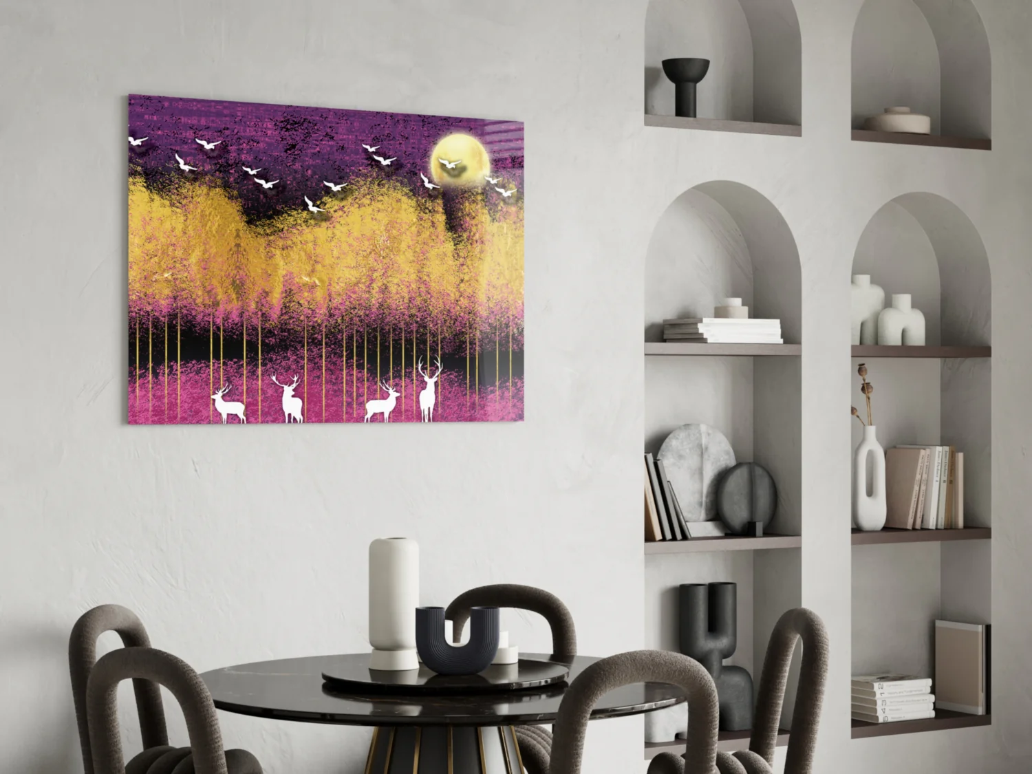 Birds and Deers Glass Wall Art - Image 5