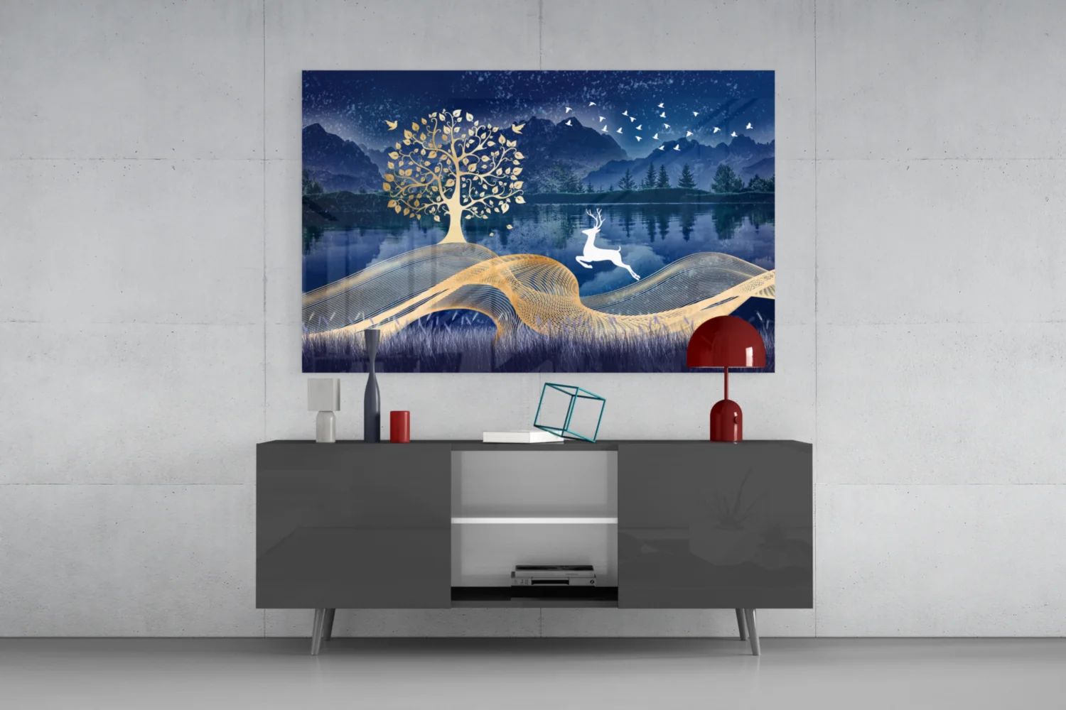 Magic Deer Glass Wall Art - Image 8