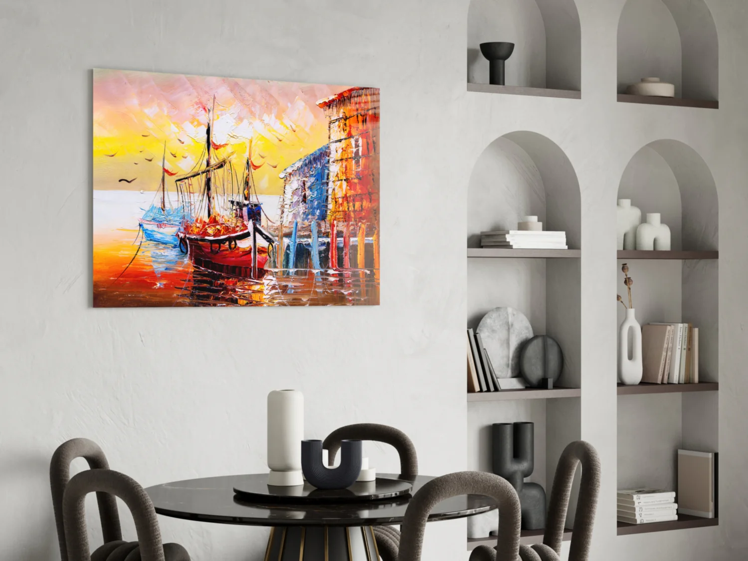Illustration Ships Glass Wall Art - Image 5