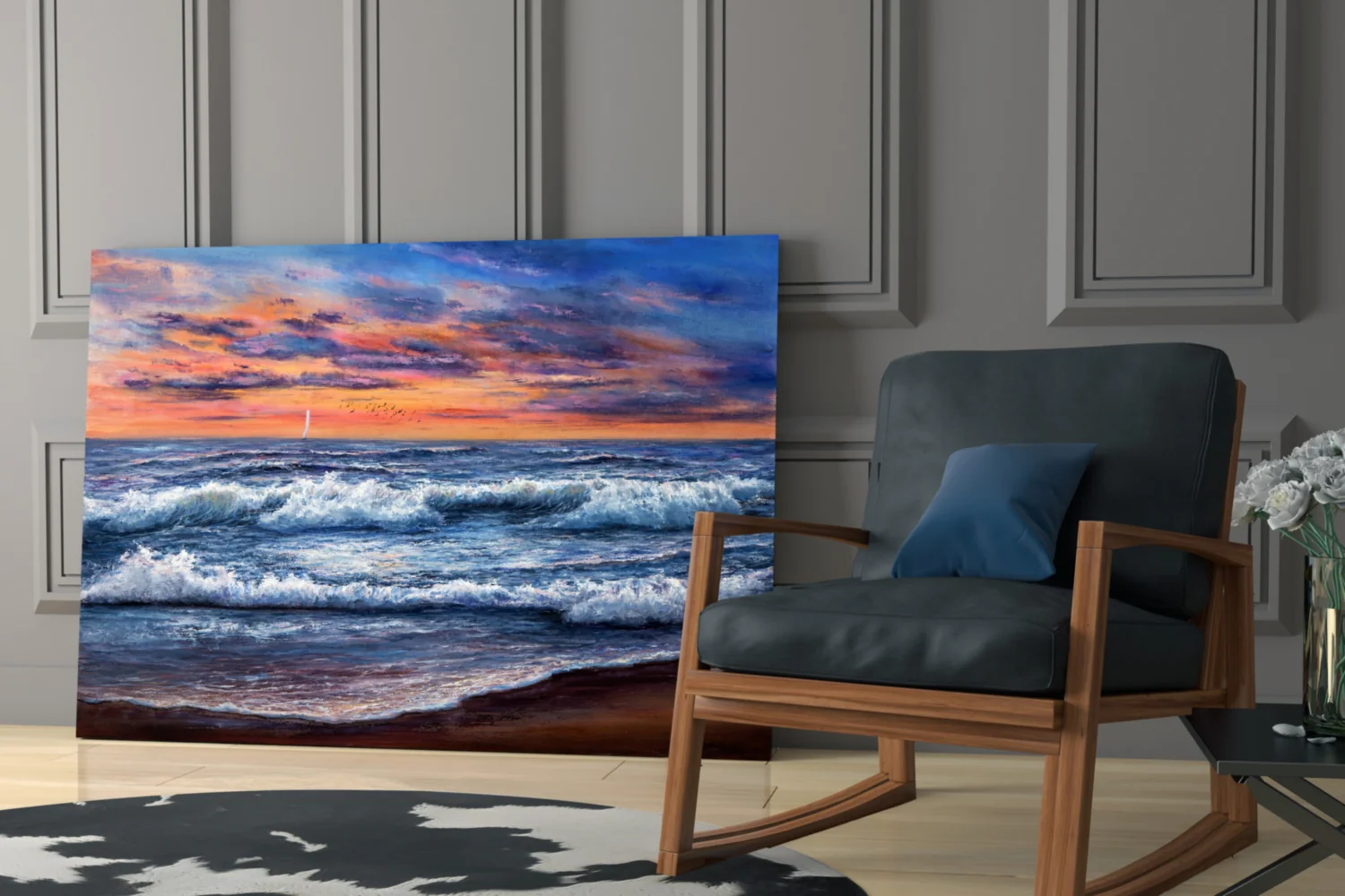 Waves Glass Wall Art - Image 6