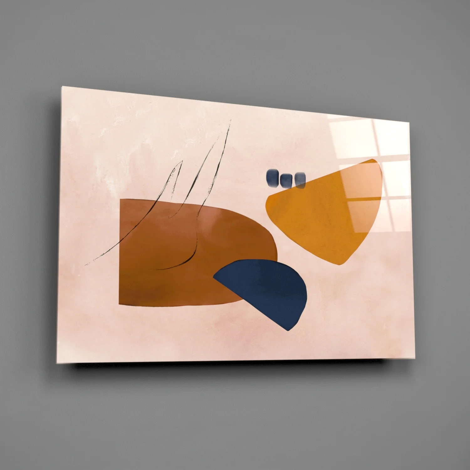 Abstract Brown Glass Wall Art - Image 2