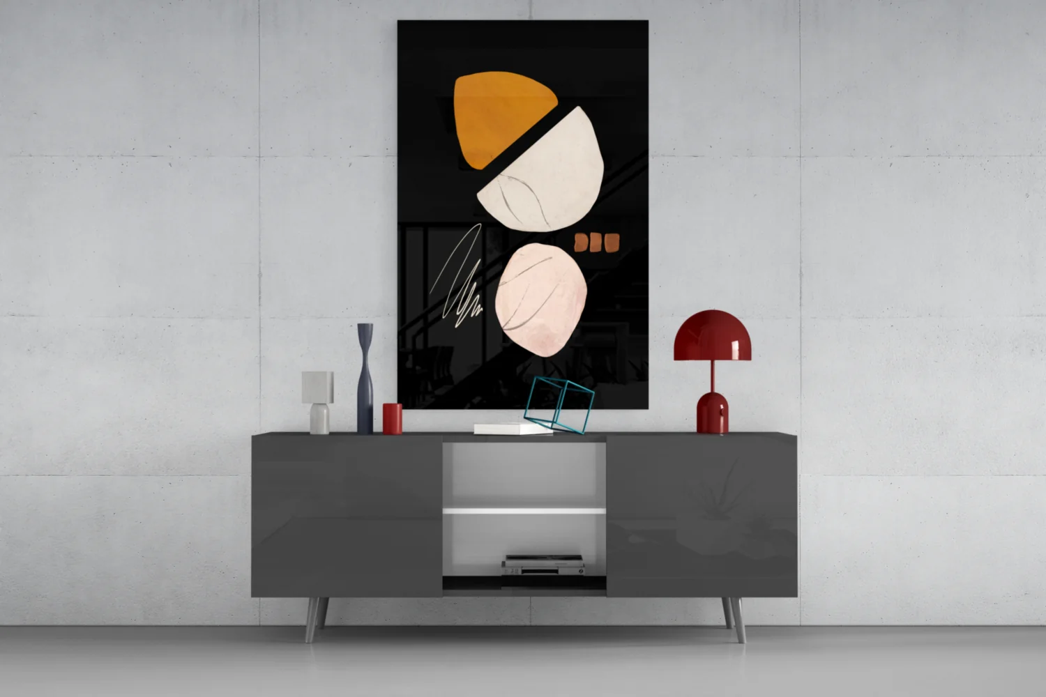 Abstract Acorn Glass Wall Art - Image 8