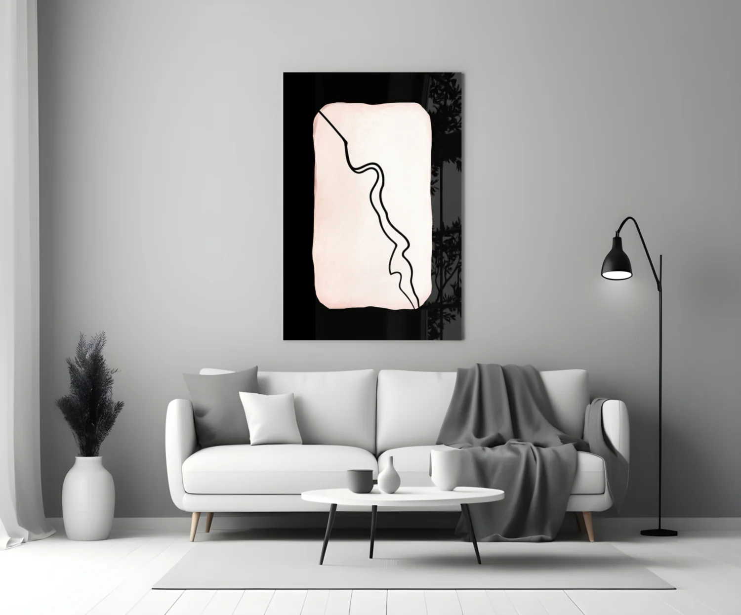 Abstract Distinction Glass Wall Art - Image 3