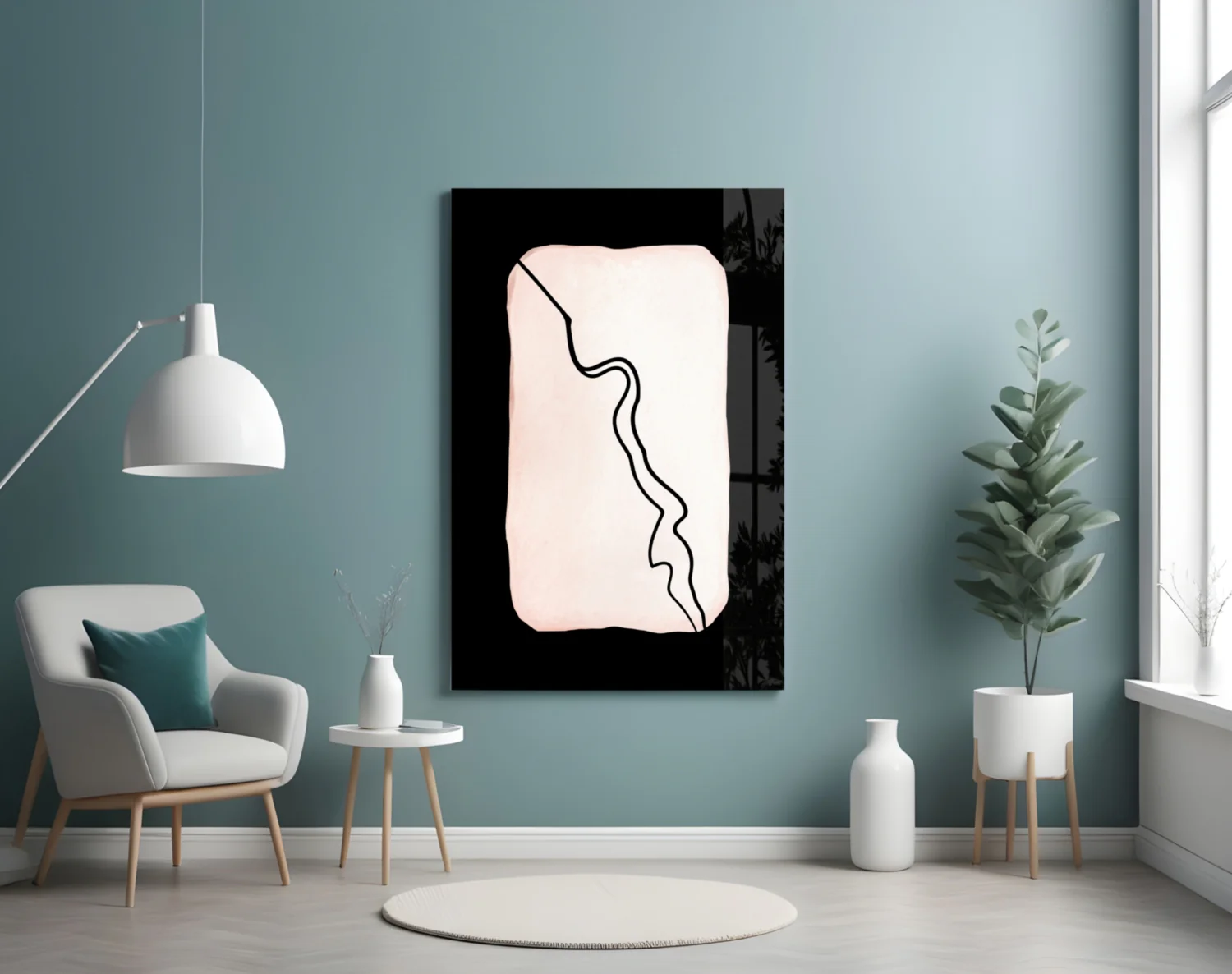 Abstract Distinction Glass Wall Art - Image 4