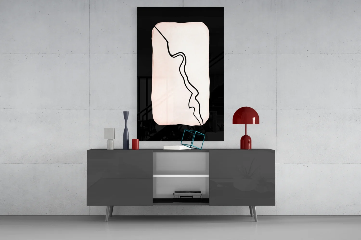 Abstract Distinction Glass Wall Art - Image 8