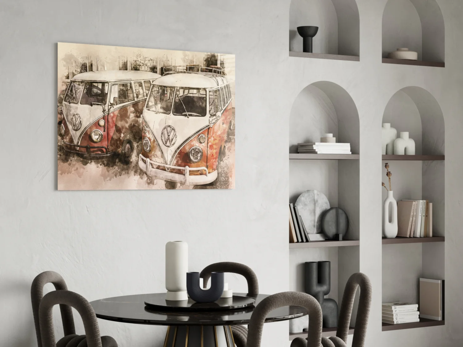 Vosvos Minibus Glass Wall Art - Image 5