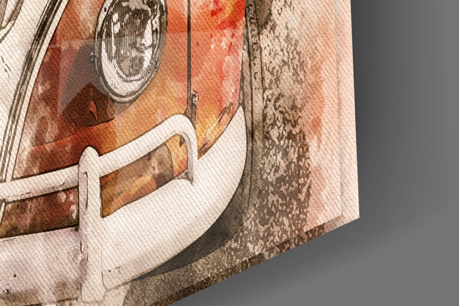 Vosvos Minibus Glass Wall Art - Image 7