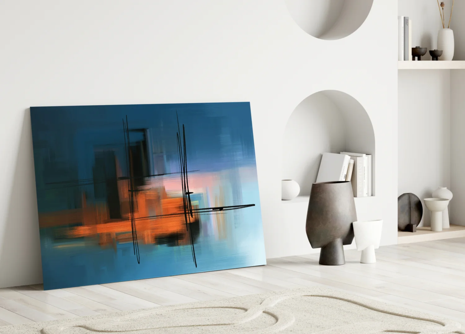 Abstract Silhouette Glass Wall Art - Image 3