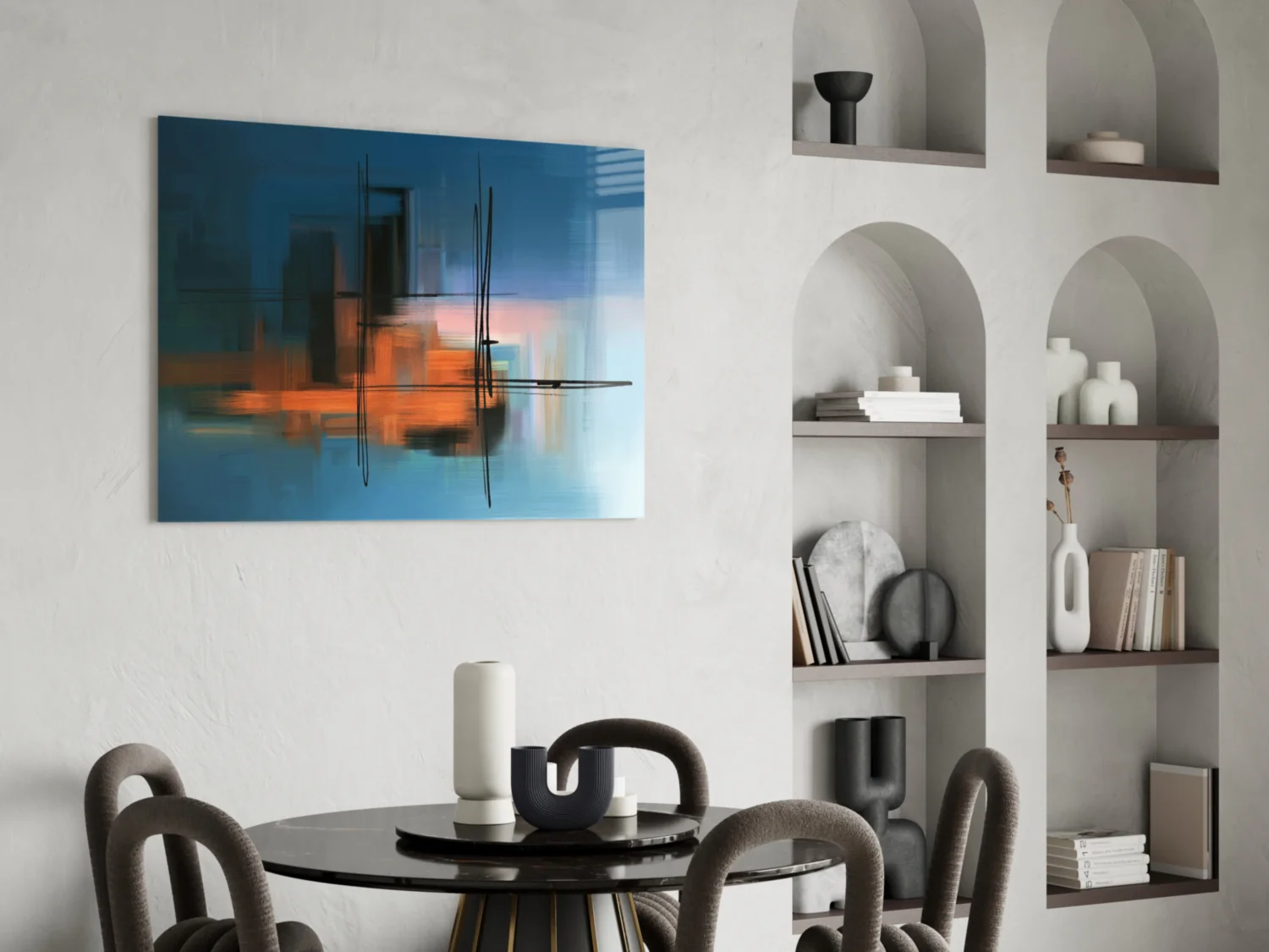 Abstract Silhouette Glass Wall Art - Image 5