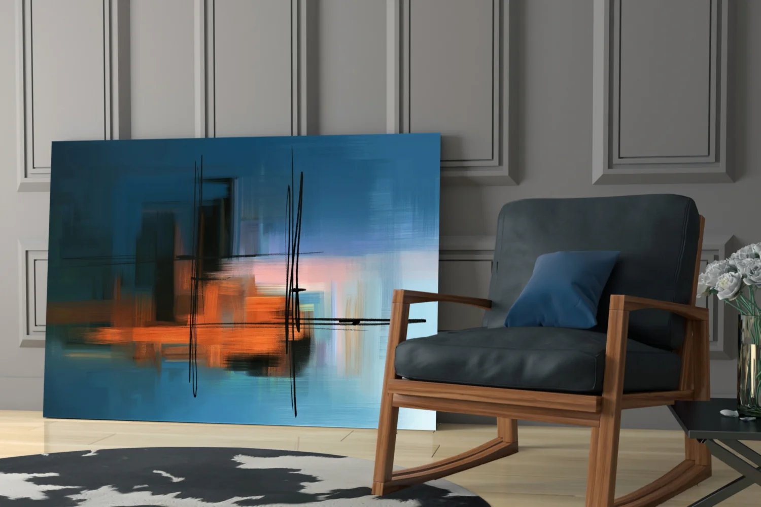 Abstract Silhouette Glass Wall Art - Image 6