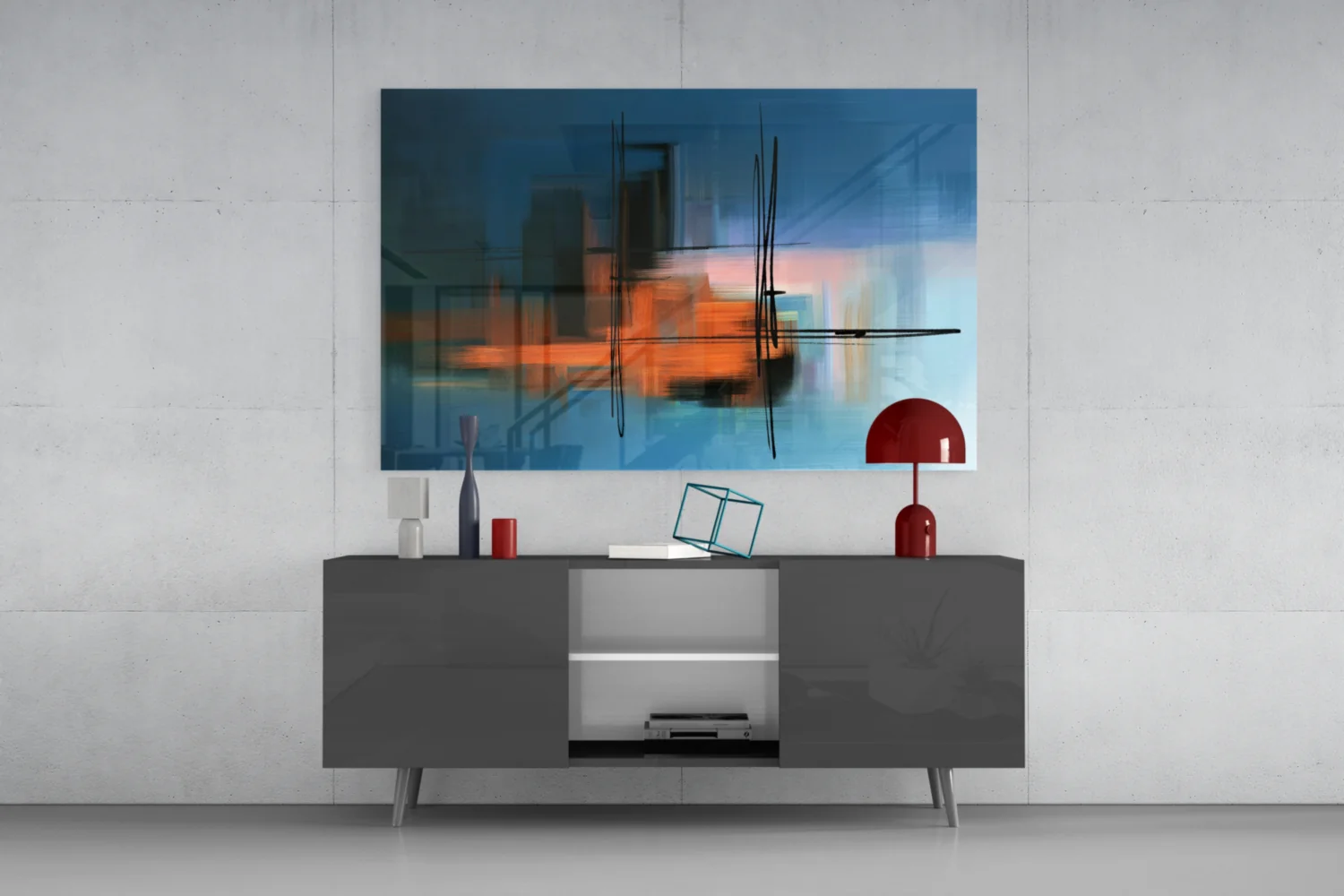 Abstract Silhouette Glass Wall Art - Image 8