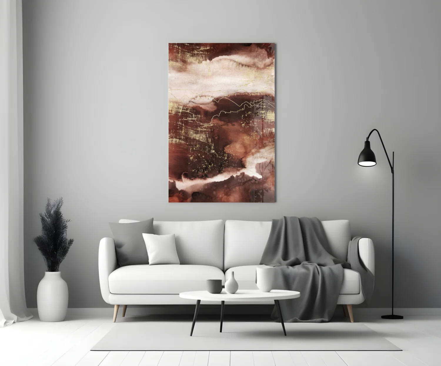 Abstract Earth Glass Wall Art - Image 3