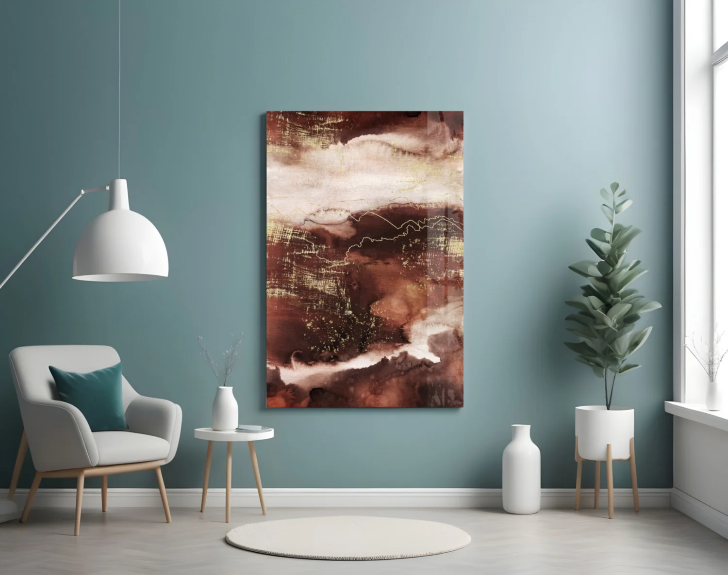 Abstract Earth Glass Wall Art - Image 4