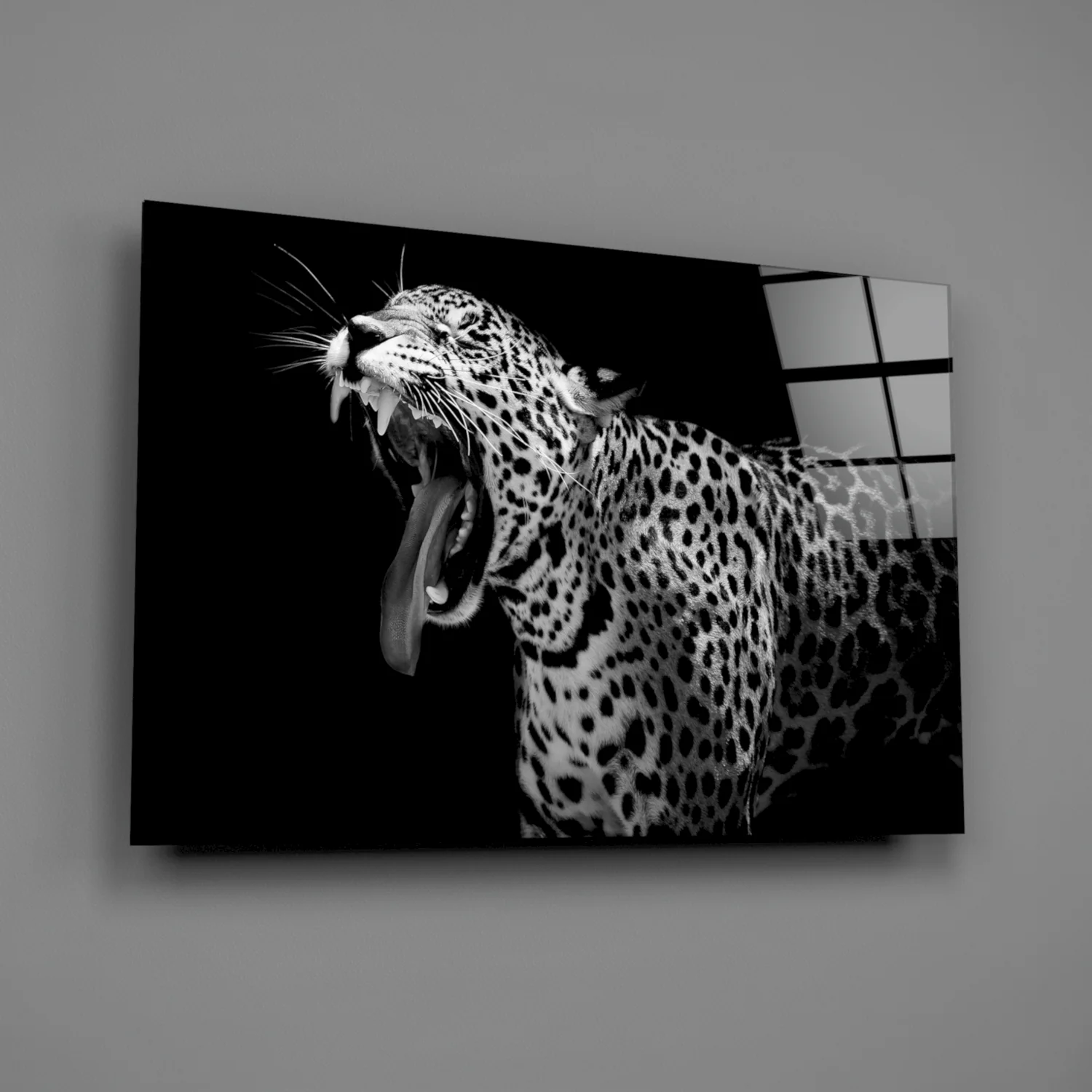 Leopard Glass Wall Art - Image 2