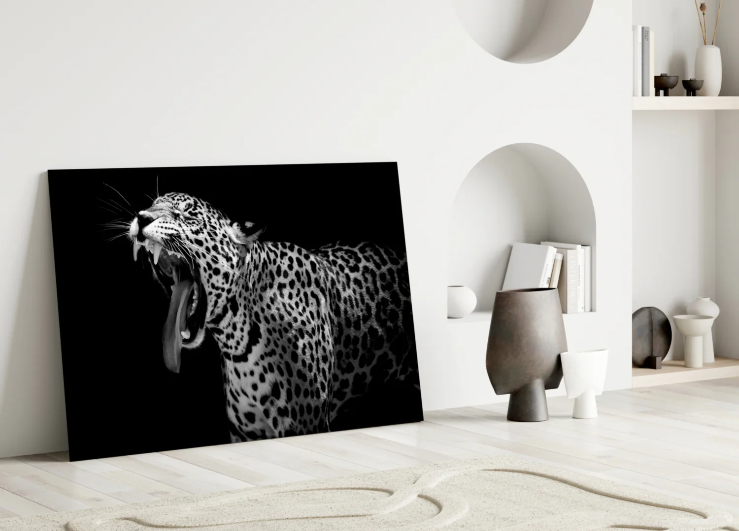 Leopard Glass Wall Art - Image 3