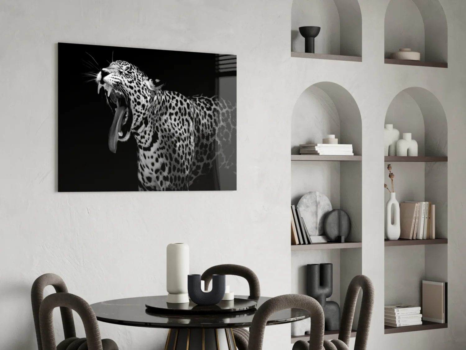 Leopard Glass Wall Art - Image 5