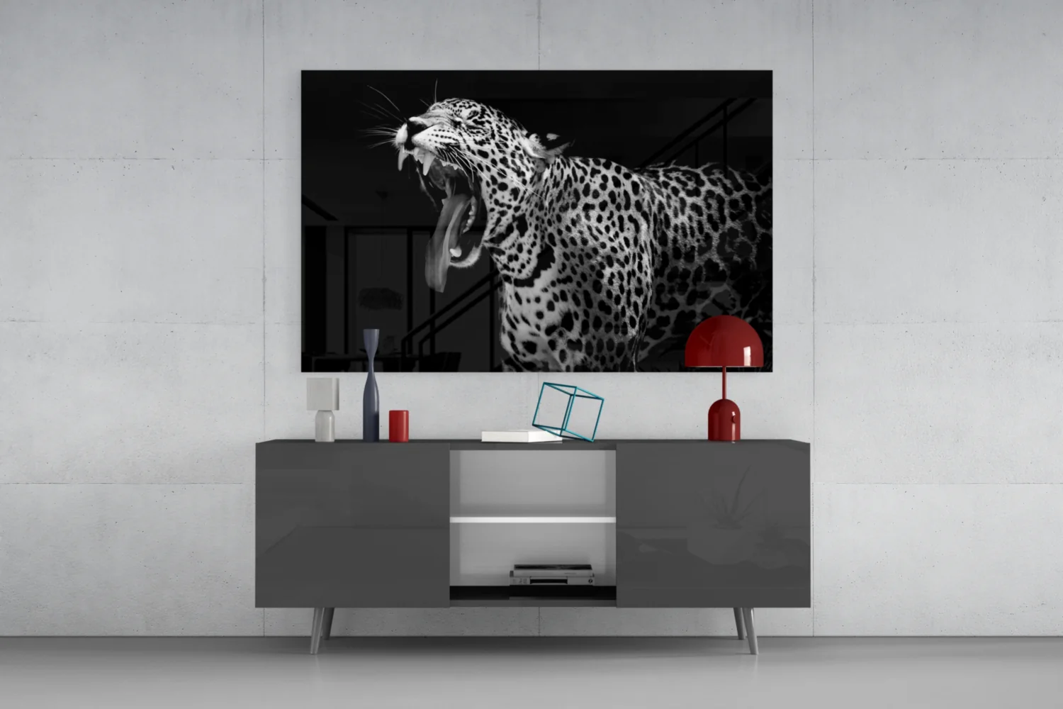Leopard Glass Wall Art - Image 8