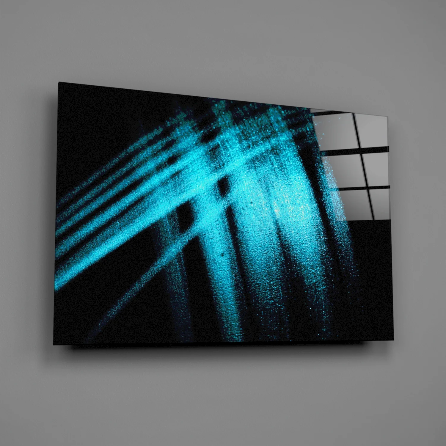 Blue Lights Glass Wall Art - Image 2