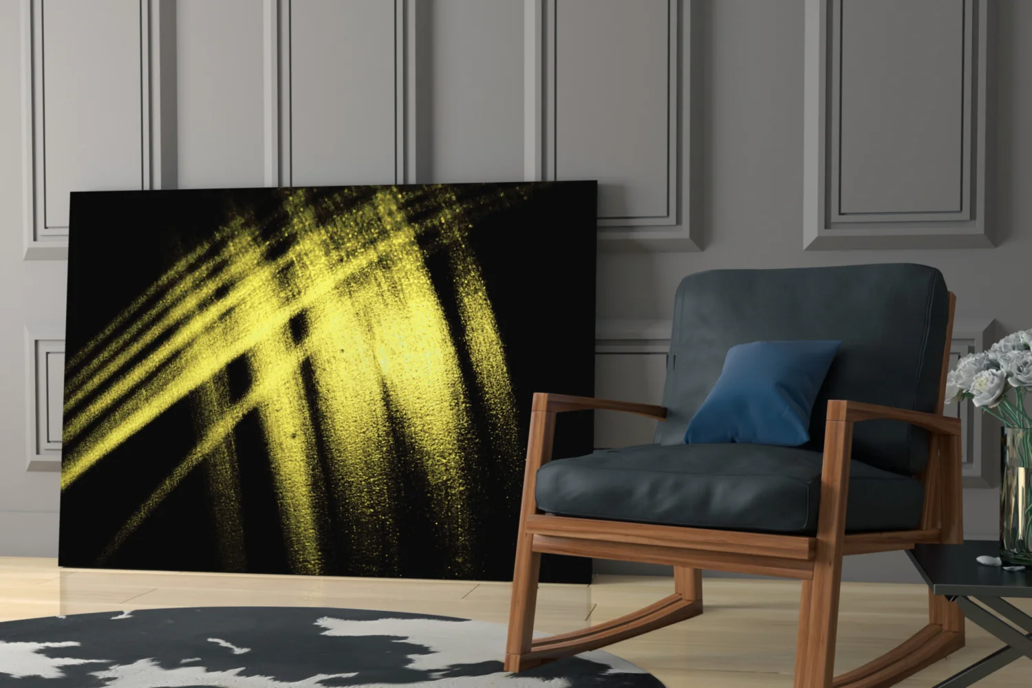 Yellow Lights Glass Wall Art - Image 6