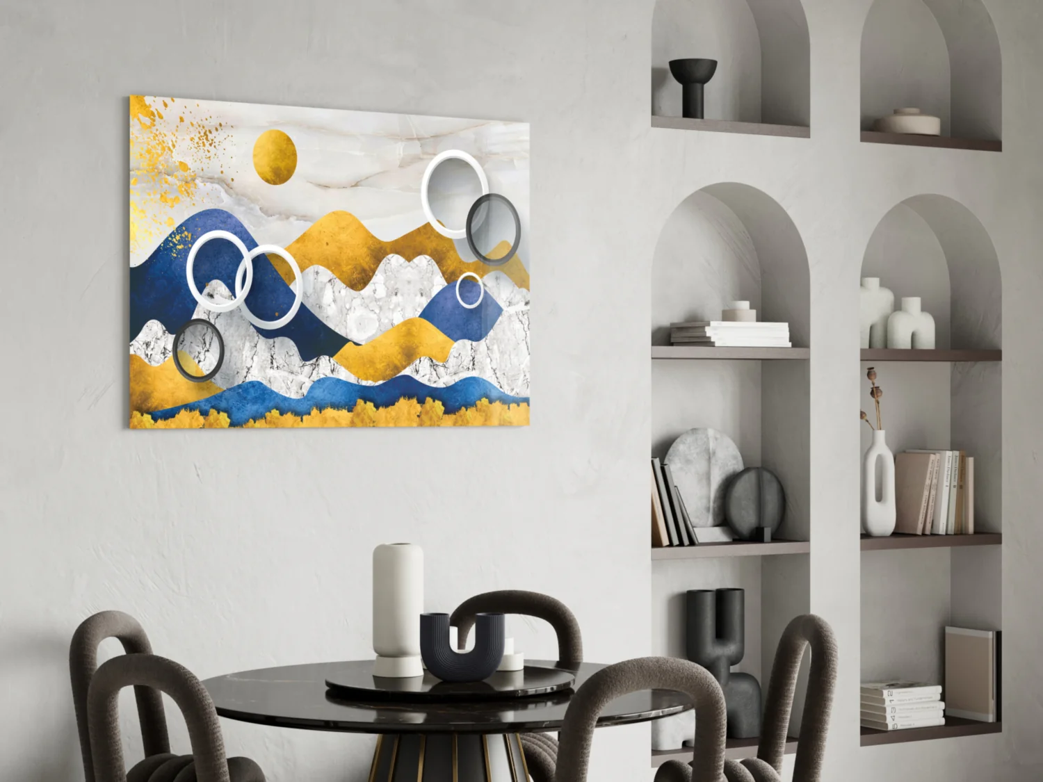 Colorful Mountains Glass Wall Art - Image 5