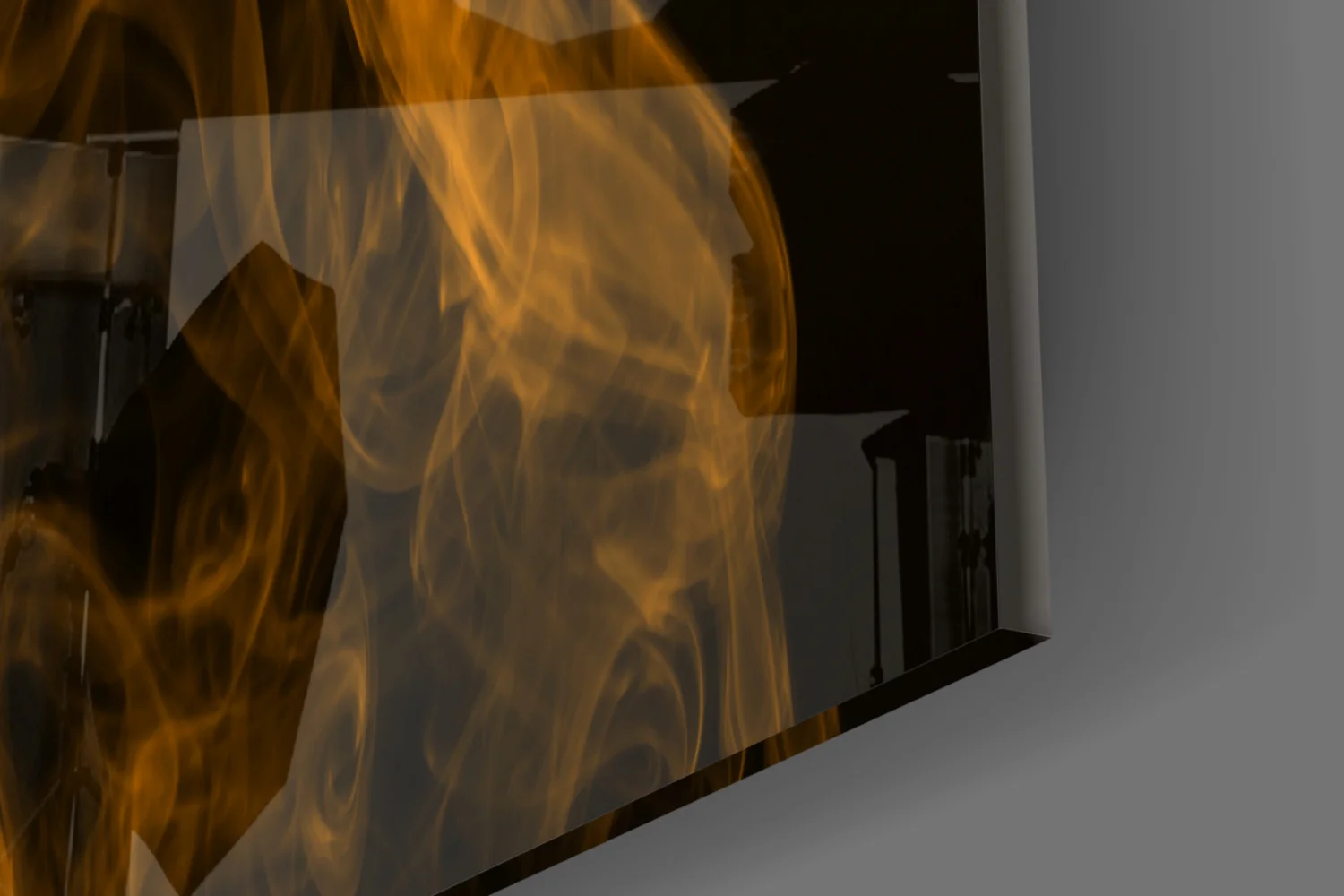 Orange Smoke Glass Wall Art - Image 7