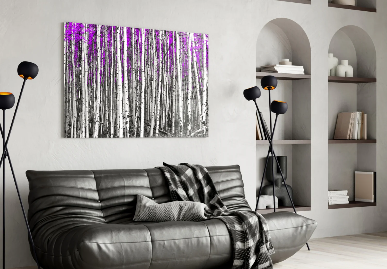 Pink Forest Glass Wall Art - Image 4