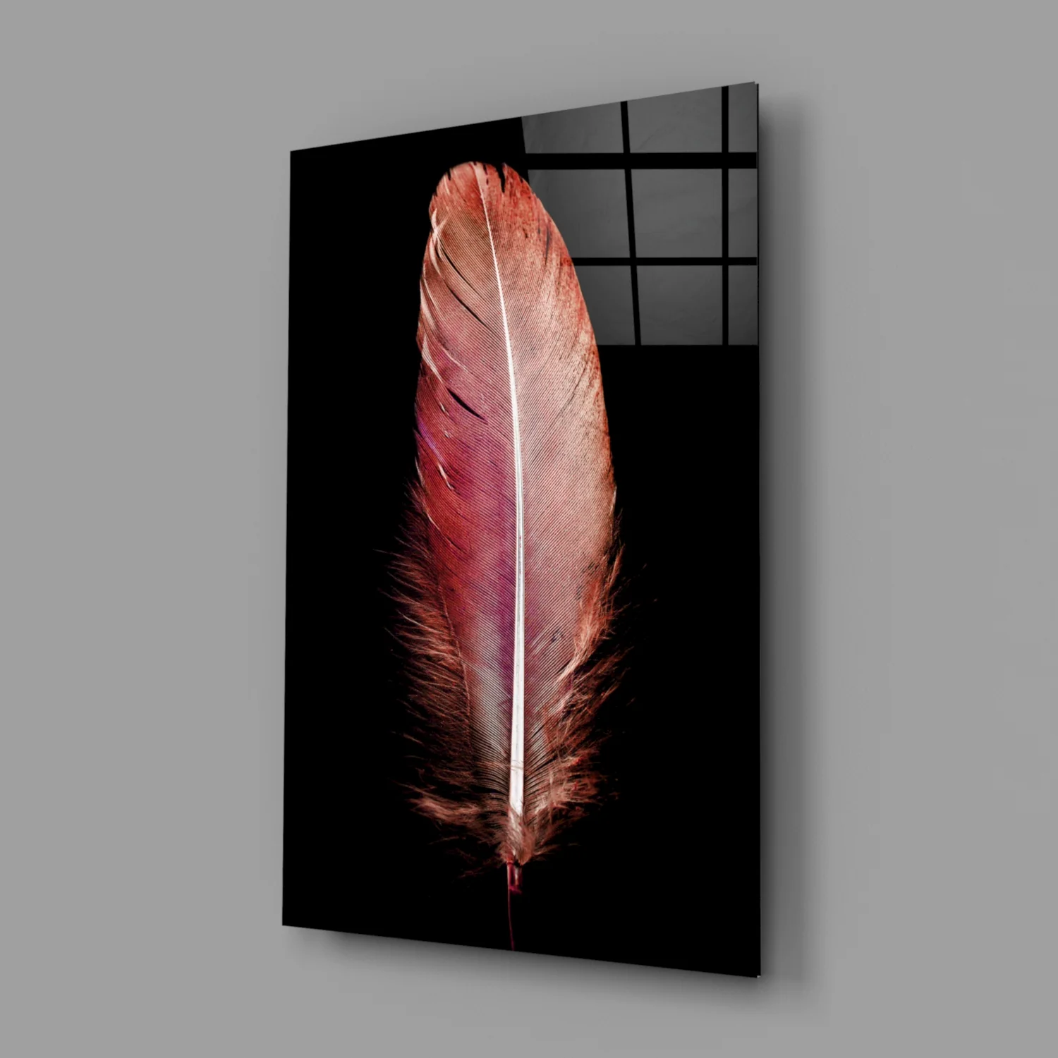 Tile Feather Glass Wall Art - Image 2
