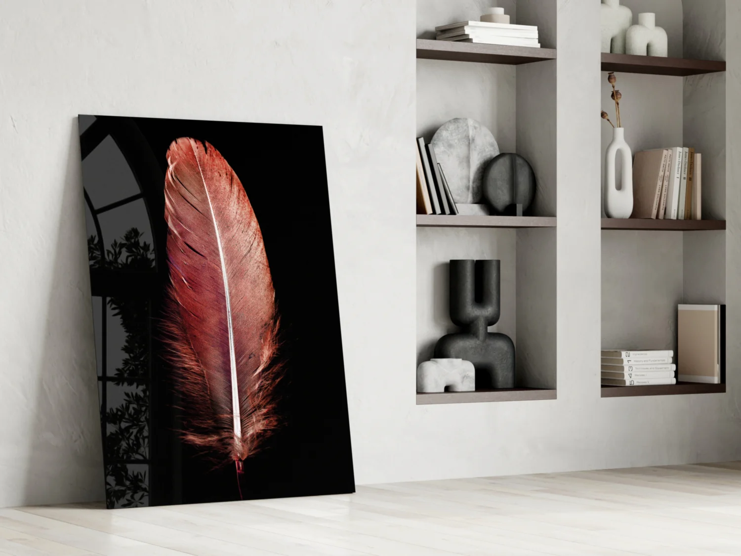 Tile Feather Glass Wall Art - Image 6