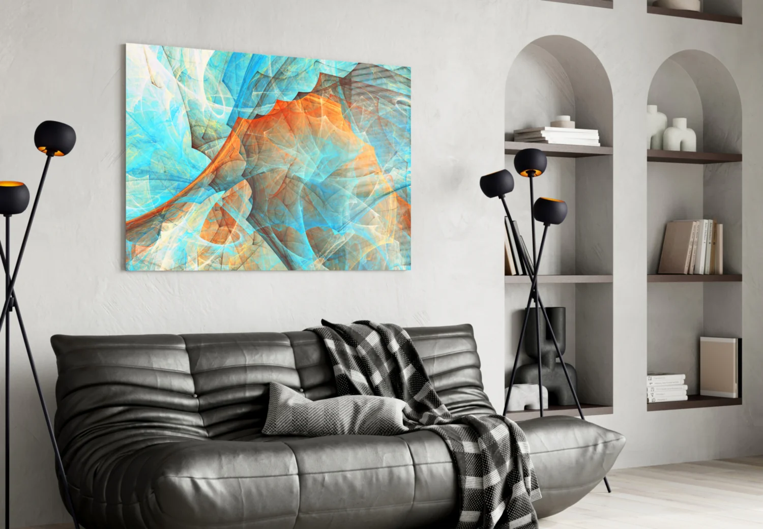Colored Nets Glass Wall Art - Image 4