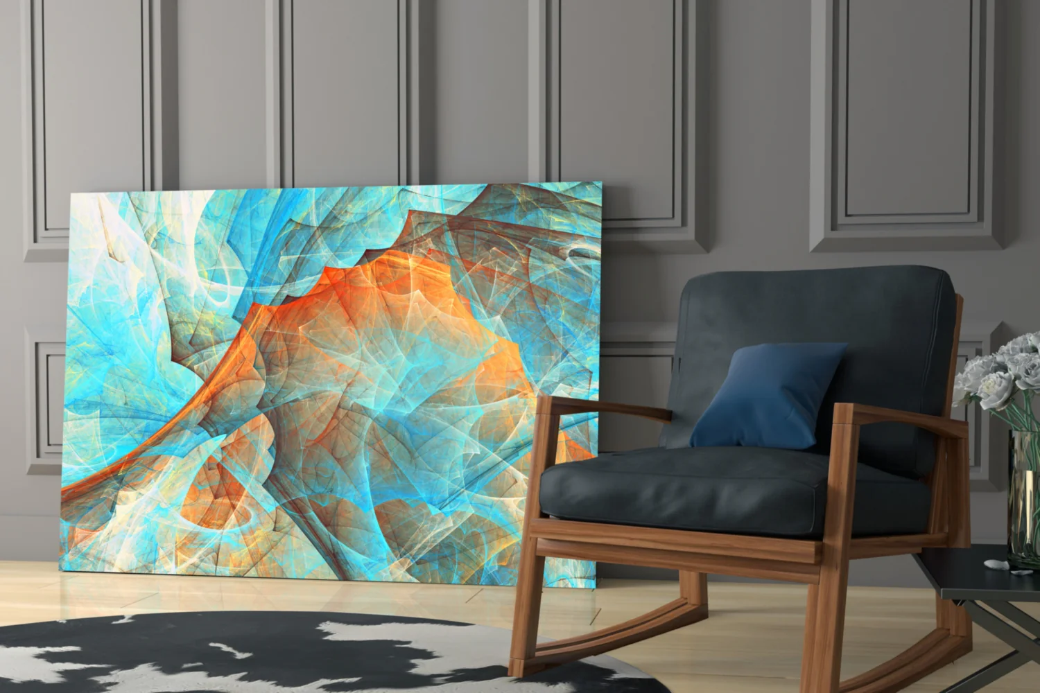 Colored Nets Glass Wall Art - Image 6