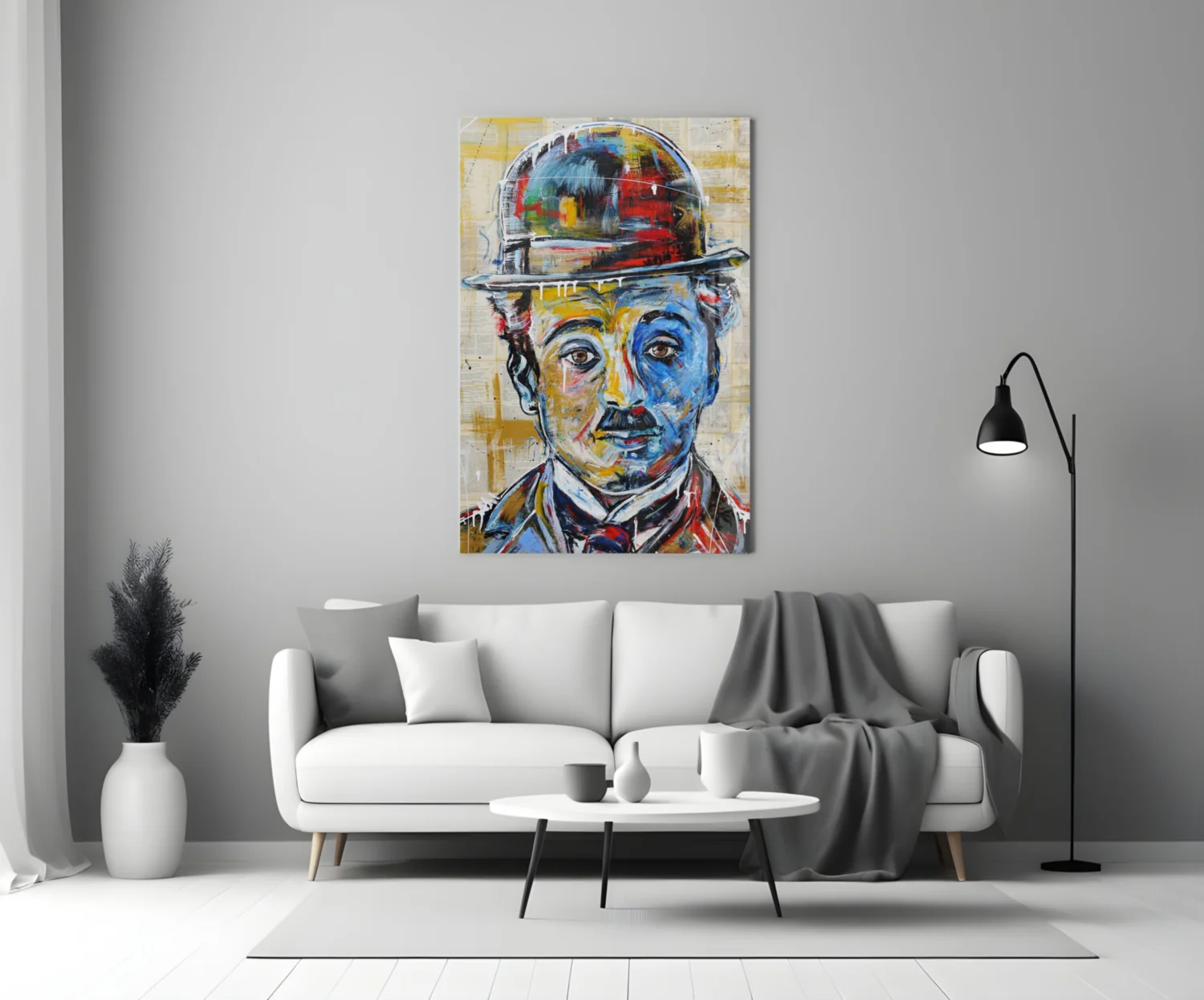 Charlie Chaplin Glass Wall Art - Image 3