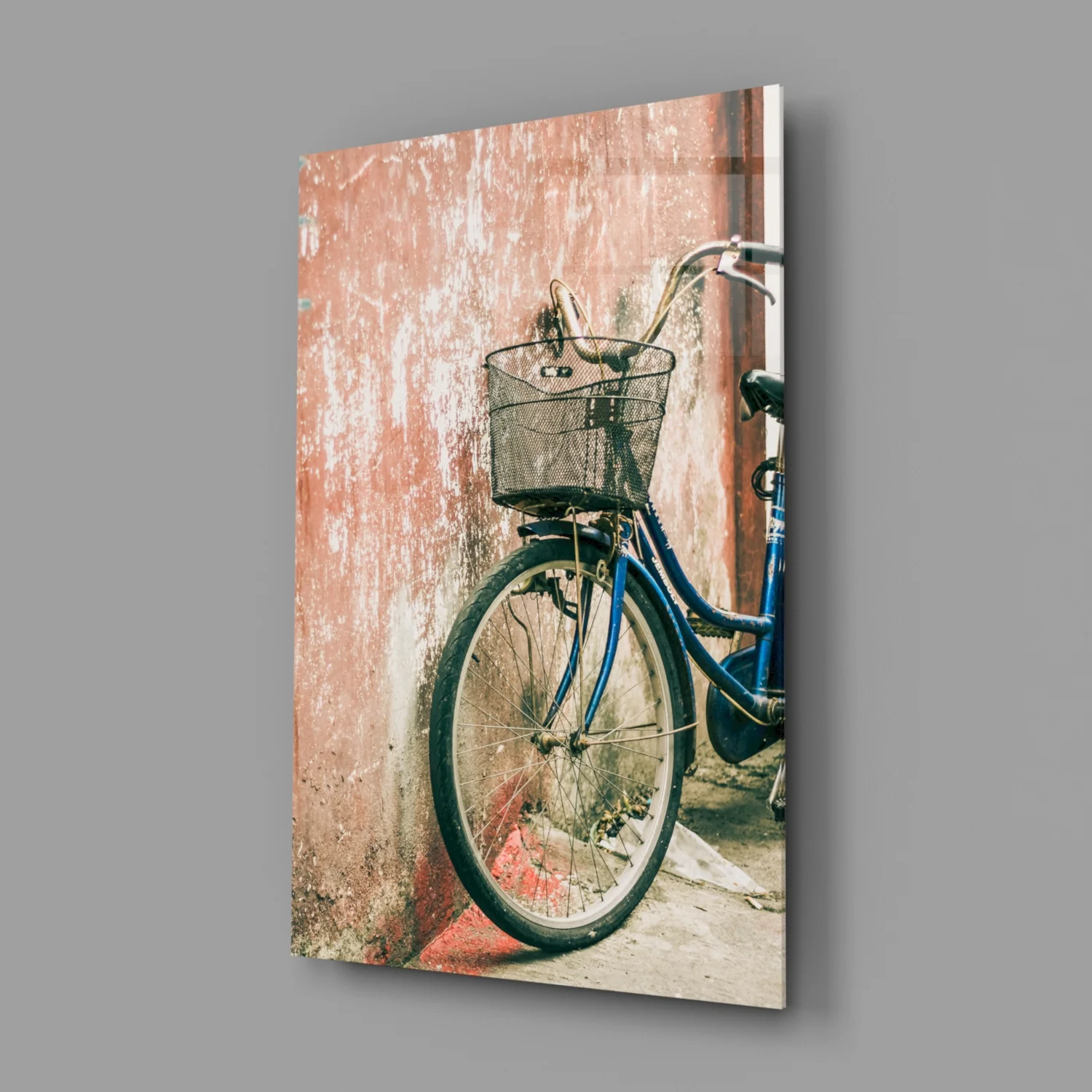 Bicycle Basket Glass Wall Art - Image 2