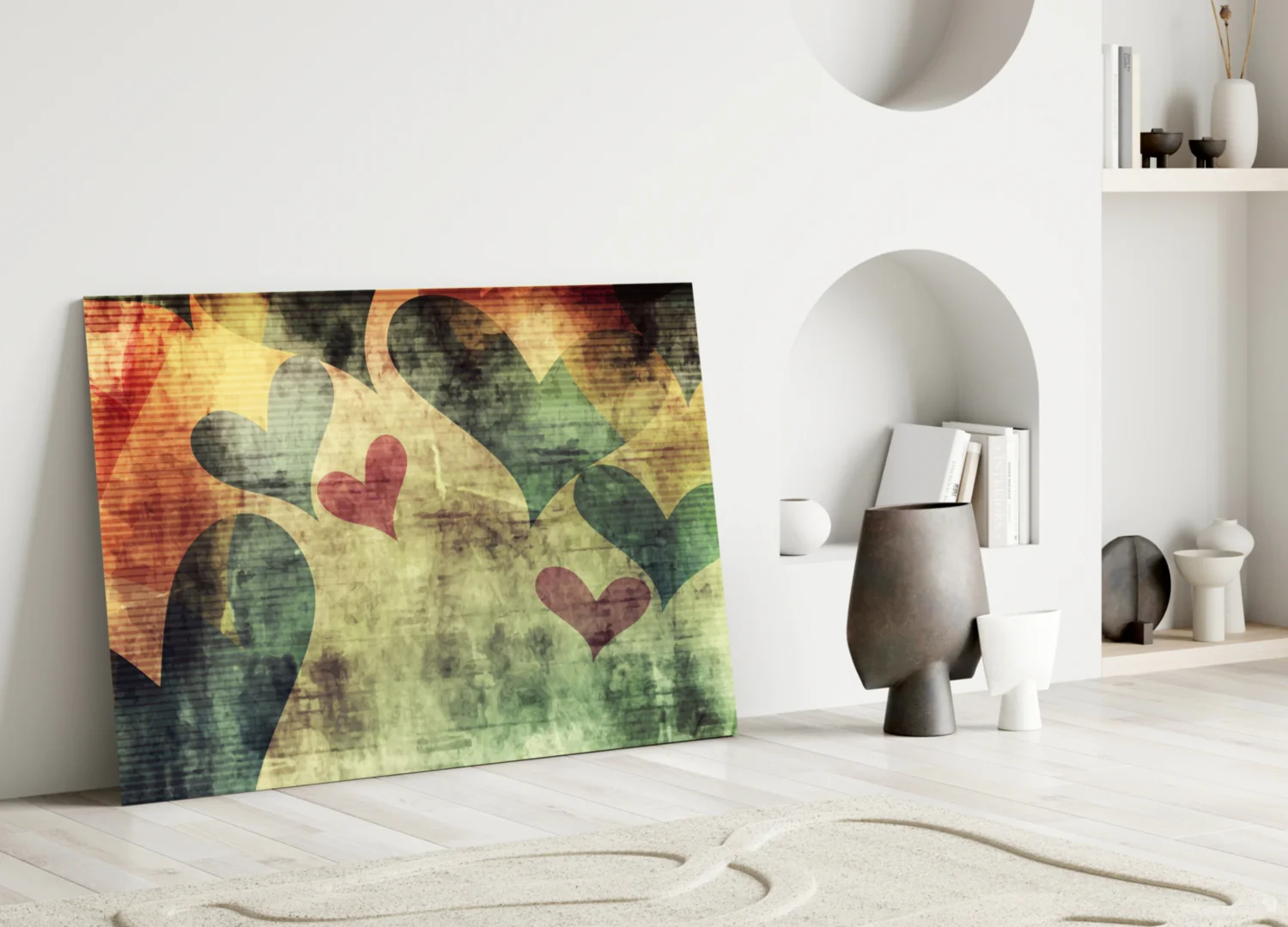 Hearts Hearts Glass Wall Art - Image 3