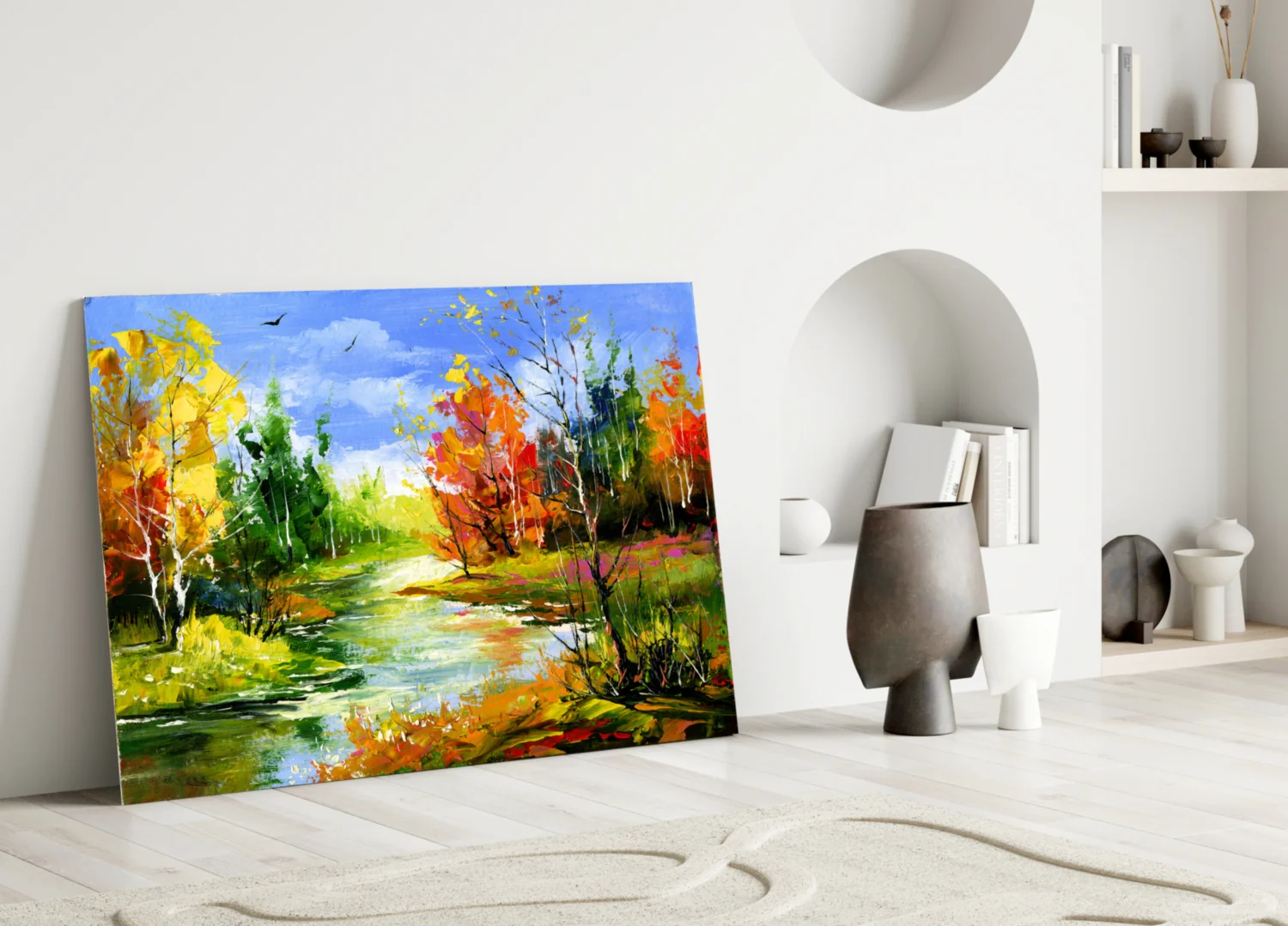 Colorful Autumn Glass Wall Art - Image 3