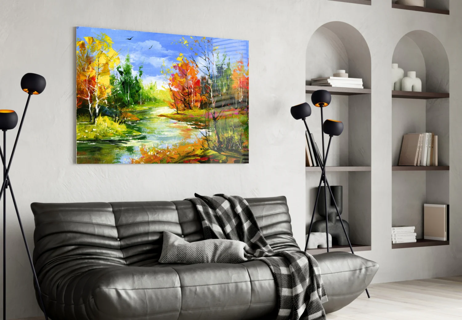 Colorful Autumn Glass Wall Art - Image 4