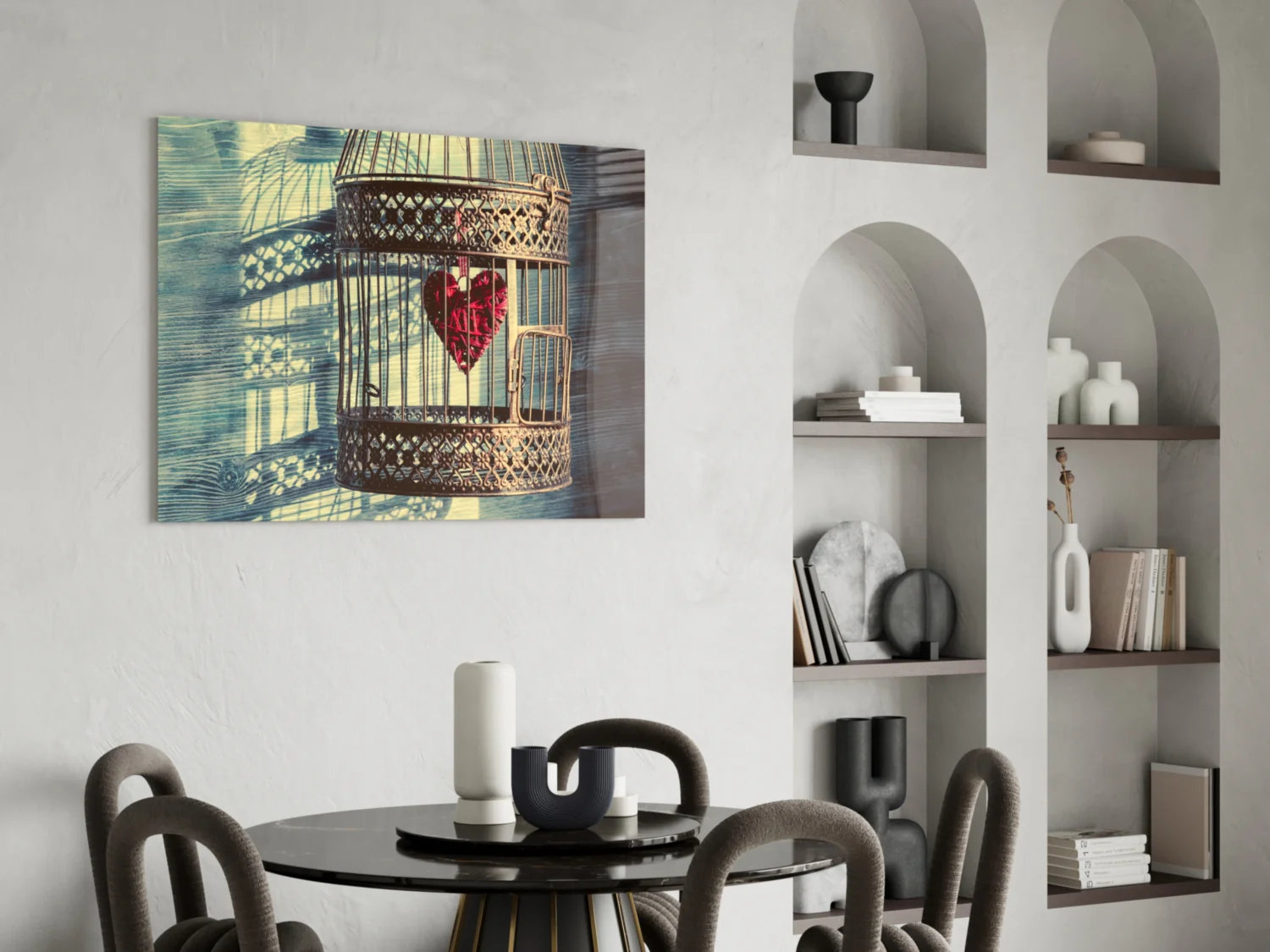 Caged Heart Glass Wall Art - Image 5