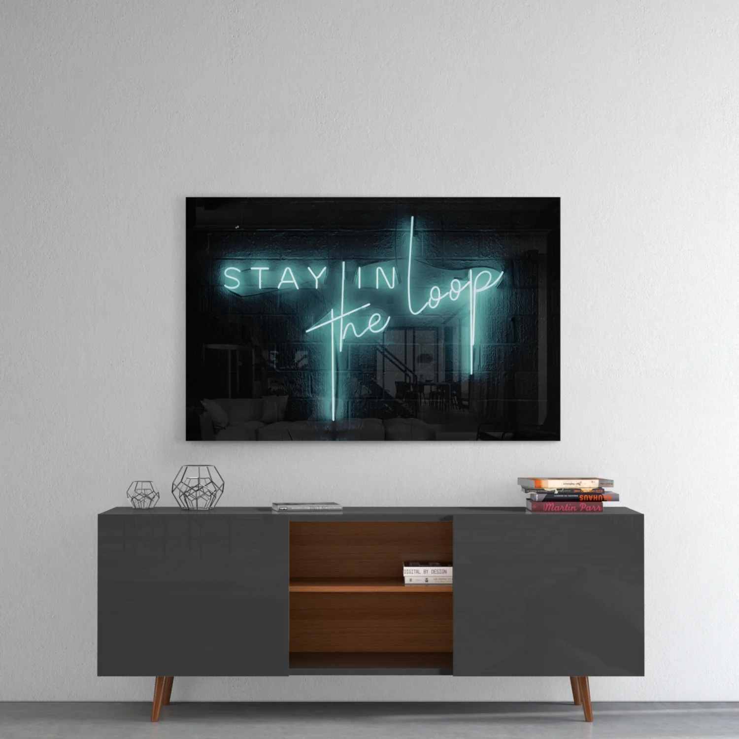 “Stay in the Loop” Glass Wall Art - Image 8