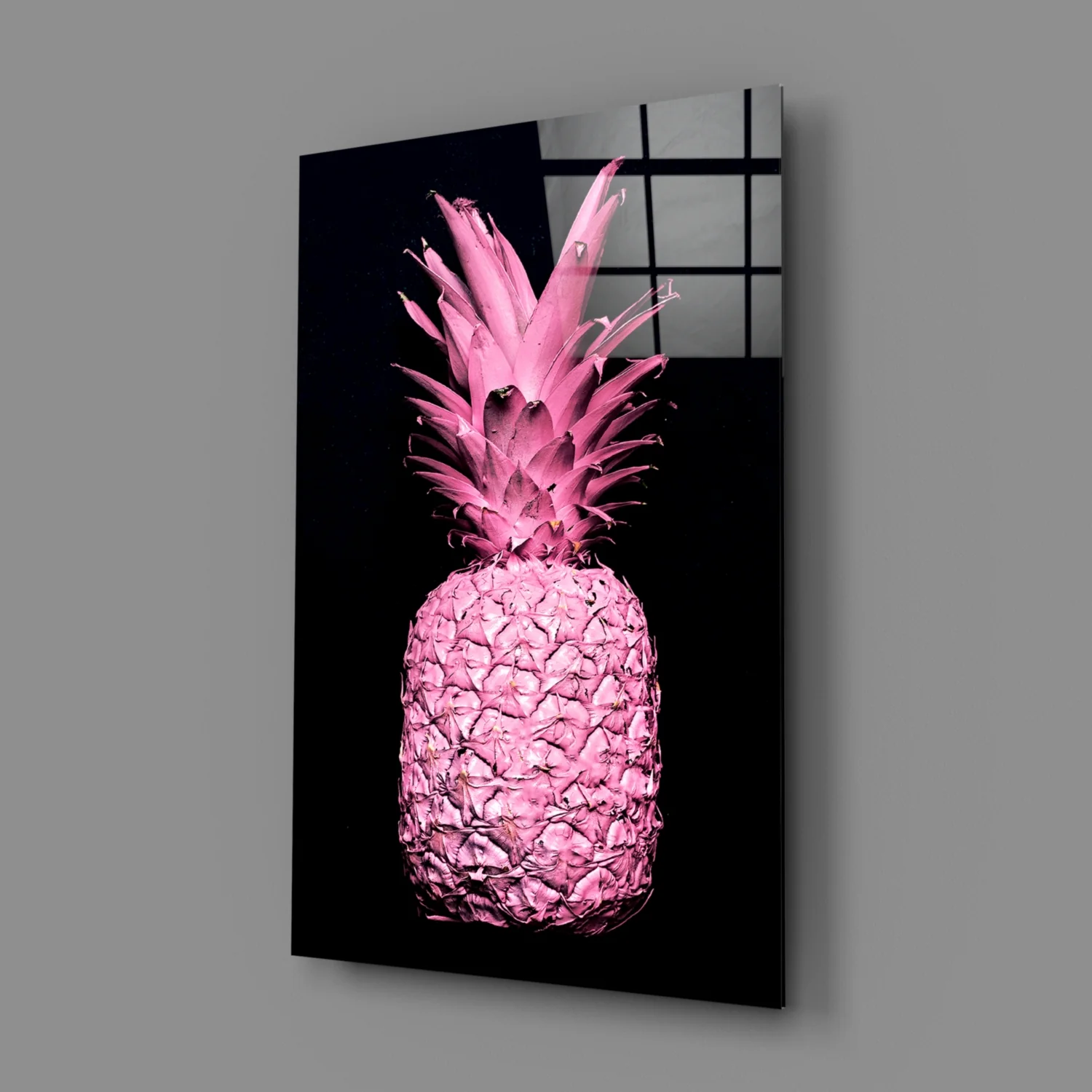 Pink Pineapple Glass Wall Art - Image 2