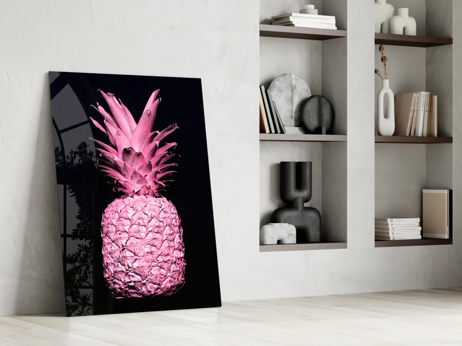 Pink Pineapple Glass Wall Art - Image 6