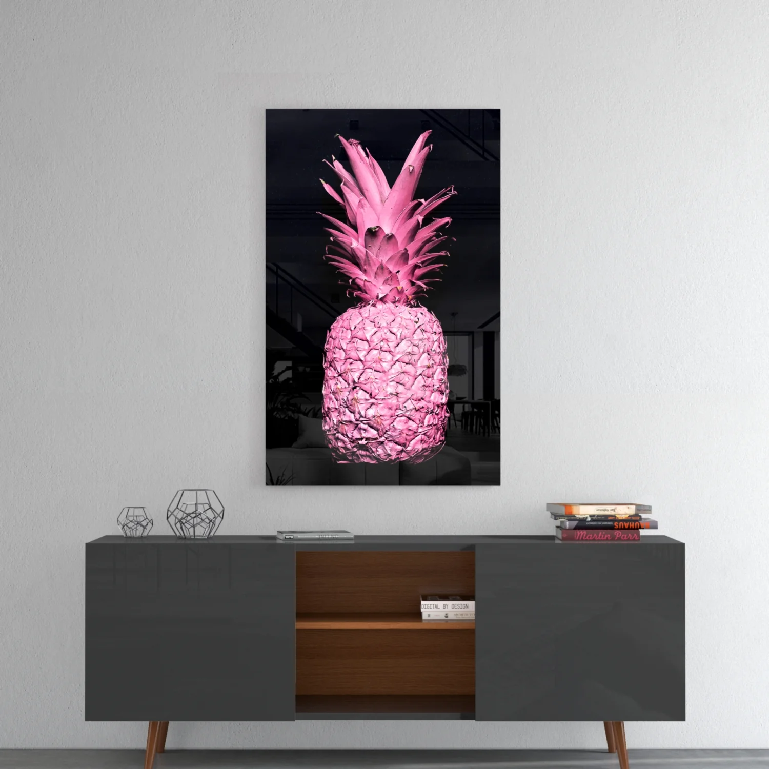 Pink Pineapple Glass Wall Art - Image 8
