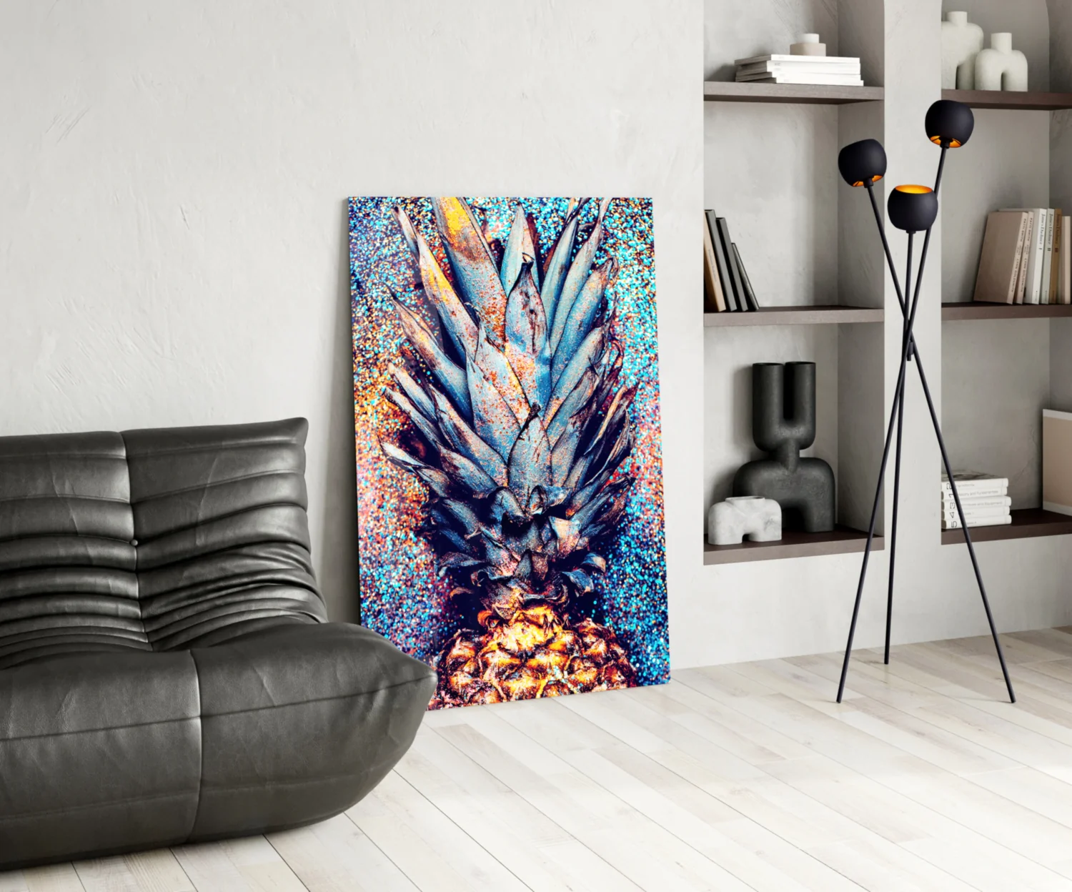 Colored Pineapple Glass Wall Art - Image 5