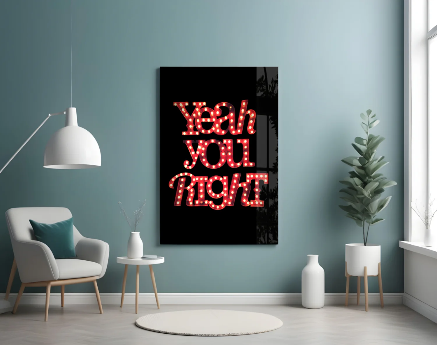 “Yeah you right” Glass Wall Art - Image 4