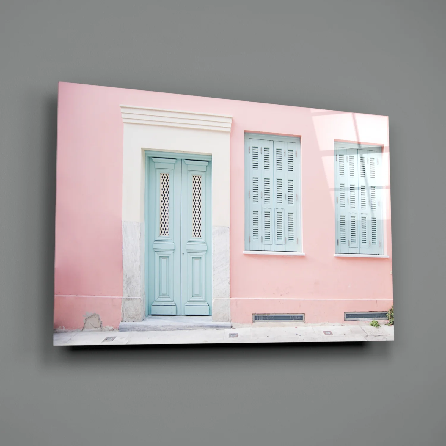 Pink House Glass Wall Art - Image 2