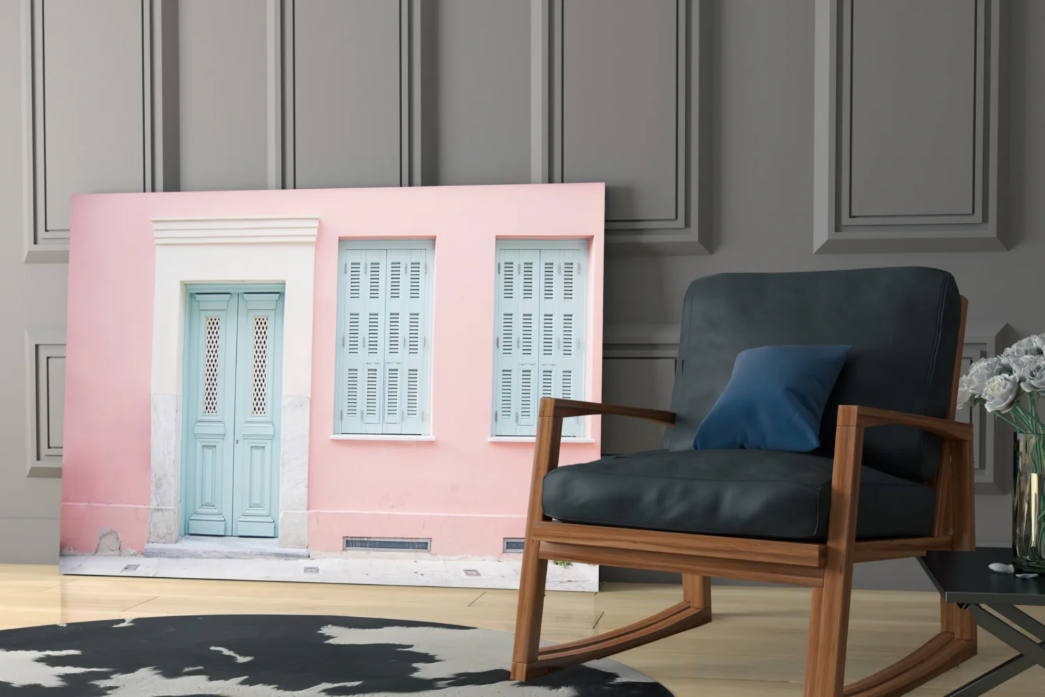 Pink House Glass Wall Art - Image 6