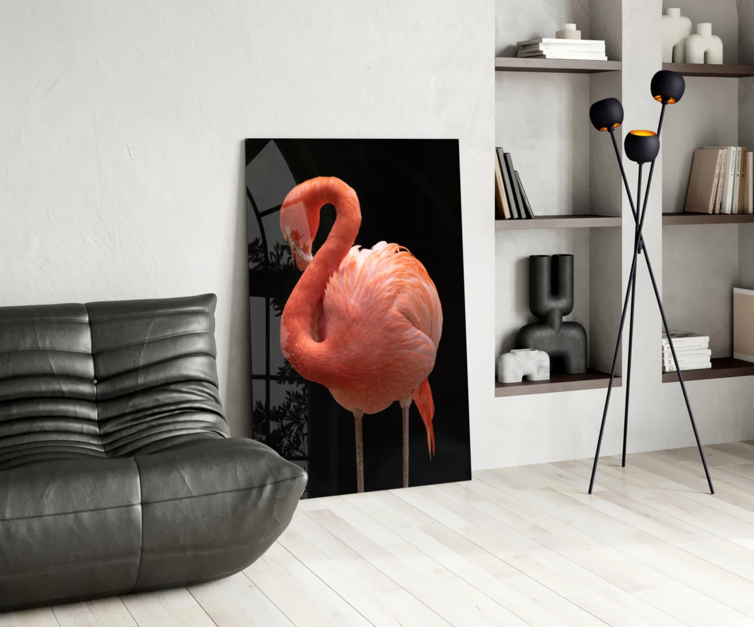 Flamingo Glass Wall Art - Image 5